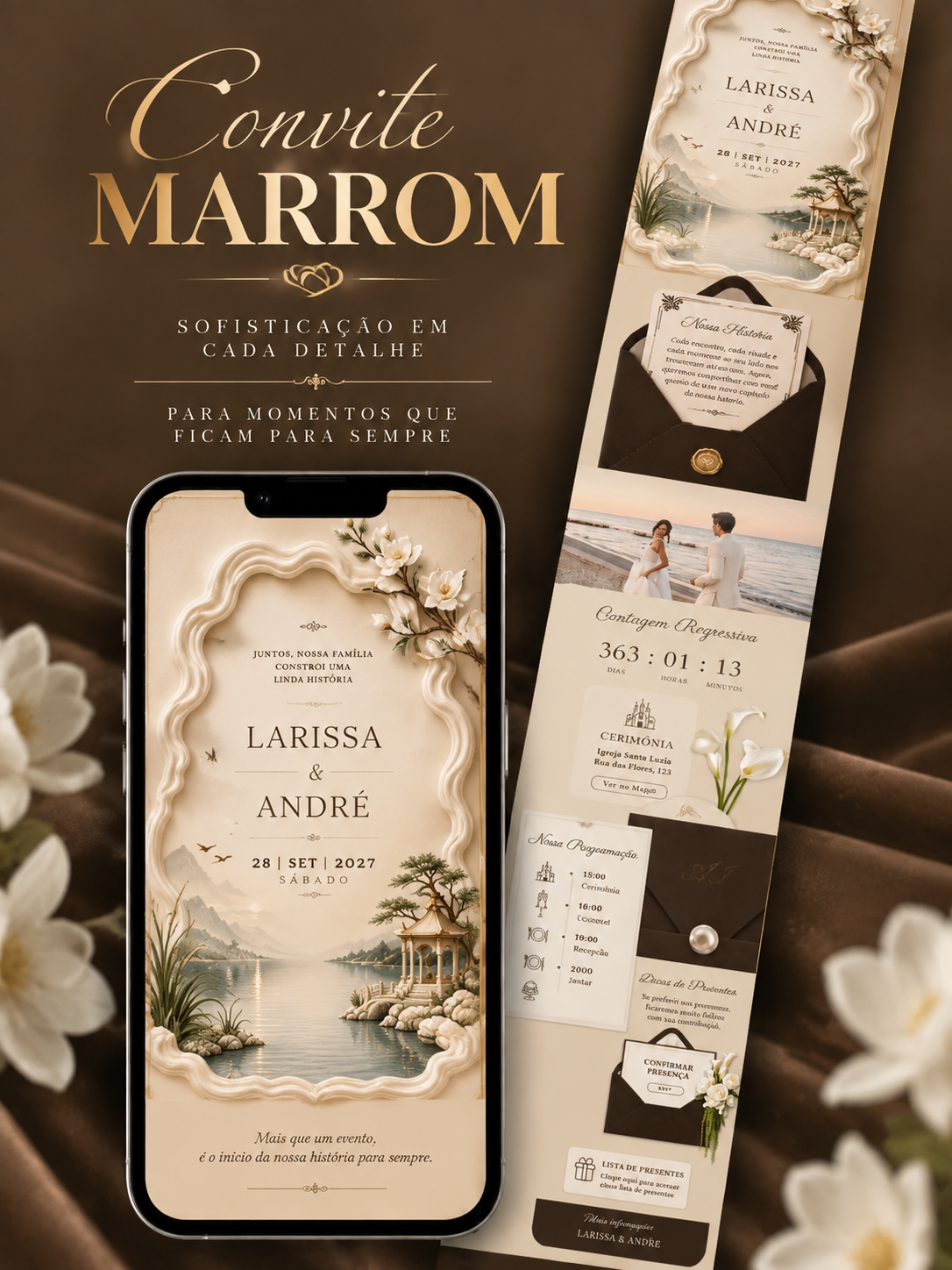 Convite Marrom